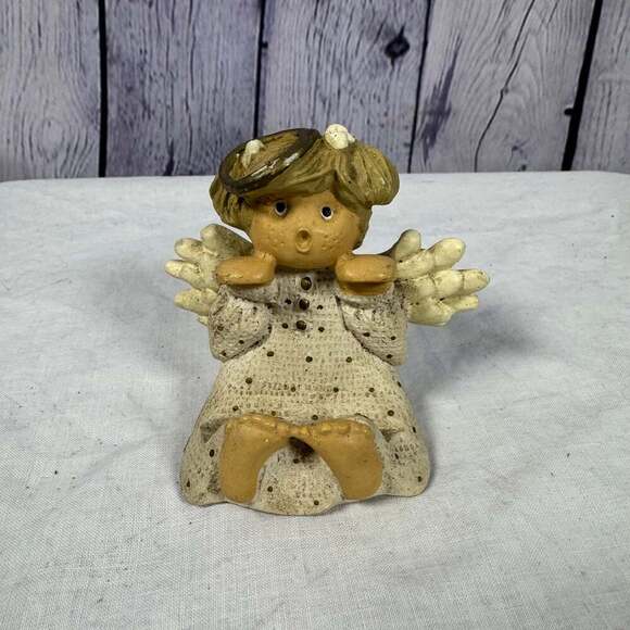 1997 Zondervan Girl Angel Business Card Holder Desktop Decoration Figurine - Picture 2 of 6
